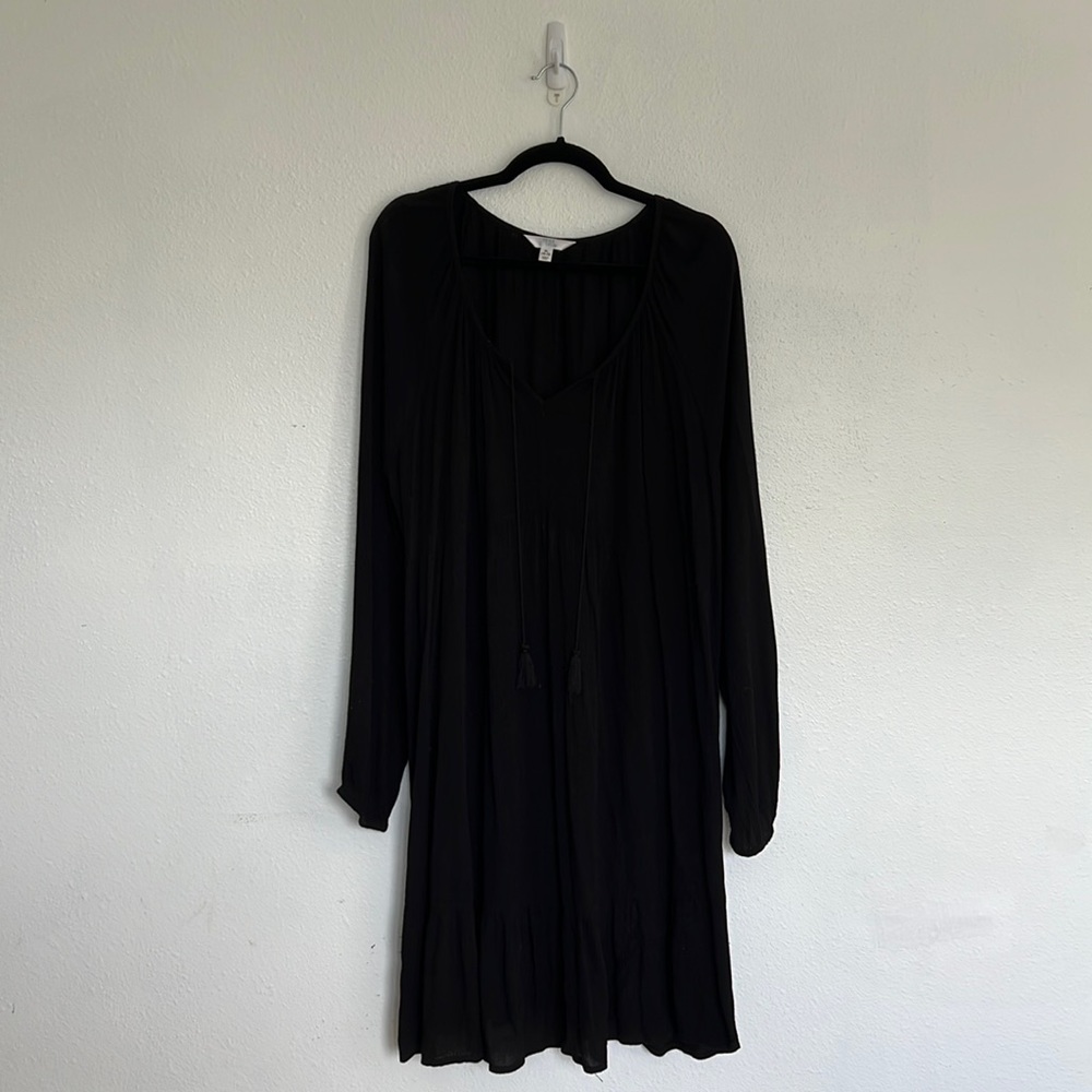 Time and tru black tunic long sleeve dress size XL